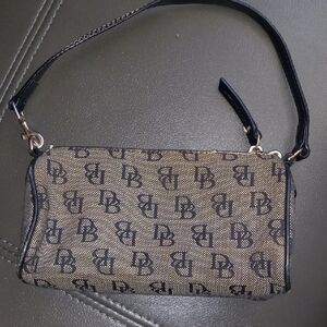Dooney & Bourke Black and Tan Wristlet